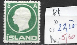 ISLANDE 68 * Côte 22.50 € - Ongebruikt