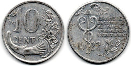 MA 30408 / Nice 10 Centimes 1922 TTB+ - Monétaires / De Nécessité