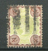 26180 Grande-Bretagne N°97° 4p. Brun Et Vert  Victoria  1887-1900  B/TB - Gebraucht