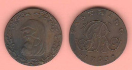 Half Penny 1793 Druid Farthing Tokens Jetons Gettoni Bronze Coin - Altri & Non Classificati