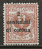 ITALIE - TRENTE Et TRIESTE; **, N° YT 2, TB - Altri & Non Classificati