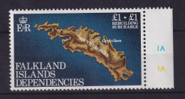Falkland-Inseln Dependencies 1982 Wiederaufbau Mi.-Nr. 116 Postfrisch ** - South Georgia