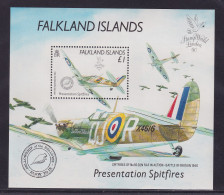 Falkland-Inseln 1990 Spitfire-Flugzeuge Mi.-Nr. Block 7 ** - Falkland