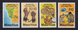 Mauritius 1983 Namibia-Tag Mi.-Nr. 562-565 Postfrisch ** - Maurice (1968-...)