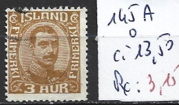 ISLANDE 145A Oblitéré Côte 13.50 € - Used Stamps