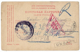 Russia WWI 1915 Samara POW Tockoe - Postal Stationery Censored Austria Vrsac - Entiers Postaux
