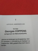 Doodsprentje Georges Coppens / Heldergem 24/9/1931 Hoeilaart 3/9/1995 ( Maria Schouppe ) - Religion & Esotérisme