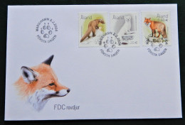 Åland FDC 2004 Fauna, Predator, MiNo 229-231 - Pine Marten, Ermine, Red Fox - Aland