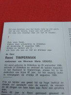 Doodsprentje Remi Timperman / Dikkebus 28/9/1908 Vlamertinge 25/8/1995 ( Maria Lequieu ) - Religion & Esotérisme