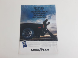 Pneus Goodyear Eagle - Publicité De Presse - Sonstige & Ohne Zuordnung