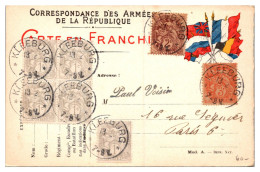 France Type Blanc - Affranchissement Sur Carte FM - Départements Bas Rhin - Haut Rhin - Moselle - Kleeburg - 1900-29 Blanc