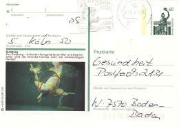 224  Dauphin Rose De L'Amazone: Entier (c.p.) D'Allemagne - Amazon River Dolphin, Zoo Duisburg Stationery Postcard - Dolphins