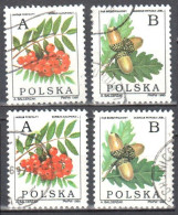 Poland 1995 - Deciduous Trees- Mi 3549-50 X,y - Used Gestempelt - Gebraucht