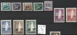 ISLANDE 171 à 80 ** Côte 75 € - Unused Stamps