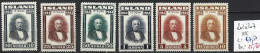 ISLANDE 202 à 207 ** Côte 47.50 € - Unused Stamps