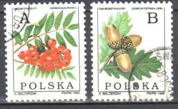 Poland 1995 - Deciduous Trees- Mi 3549-50x - Used Gestempelt - Oblitérés