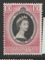 Malaysia  Malacca  1953 SG  22 Coronation  Mounted Mint - Malacca