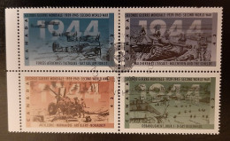 Canada 1994  USED  Sc1540a   4 X 43c  Se-tenant Block, Second World War 1944 - Usados