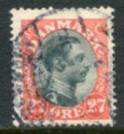 DENMARK 1918 King Christian X Definitive 27 Øre  Used..  Michel 101 - Used Stamps