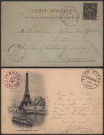 FRANCIA PARIS 1900 MAT EXPOSITION UNIVERSALLE TOUR EIFFEL - 1900 – París (Francia)