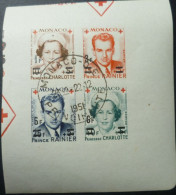 Monaco - 1951 Francobolli Del 1949 (Croce Rossa) Soprastampati Con Nuovo Valore - UNI 379/82 - SW 459/63 - Used Stamps