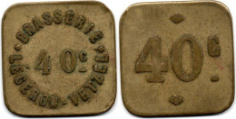 MA 30452  / Paris 40 Centimes Brasserie Légeron TB+ - Firma's