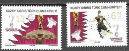 TURKISH CYPRUS, 2022, MNH, FOOTBALL, QATAR FOOTBALL WORLD CUP,2v - 2022 – Qatar