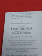 Doodsprentje Frans Van Dijck / Sint Lenaarts 23/5/1905 Hoogstraten 21/8/1995 ( Maria Vermeiren ) - Religion & Esotérisme