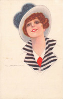 NANNI * CPA Illustrateur Italia Nanni * N°308-2 * Femme Mode Chapeau Hat Coiffe Coiffure - Nanni