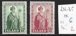 ISLANDE 234-35 ** Côte 6 € - Unused Stamps
