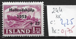 ISLANDE 244 ** Côte 2.25 € - Ongebruikt