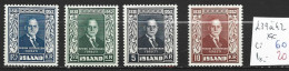 ISLANDE 239 à 42 ** Côte 60 € - Unused Stamps