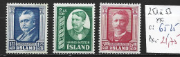 ISLANDE 251 à 53 ** Côte 65.25 € - Unused Stamps