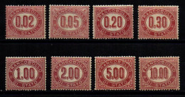 Regno 1875 - Francobolli Servizio Di Stato -  Residuo/Traccia Linguella MH*/MLH* - Dienstzegels