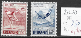 ISLANDE 272-73 ** Côte 2.50 € - Ongebruikt