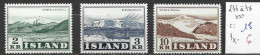 ISLANDE 274 à 76 ** Côte 18 € - Unused Stamps