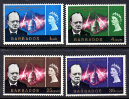 BARBADOS - 1966 CHURCHILL COMMEMORATION SET (4V) FINE MNH ** SG 366-369 - Barbados (1966-...)