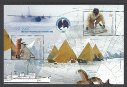 Argentina 2001 Antarctic Institute Souvenir Sheet MNH - Neufs