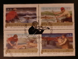 Canada 1993  USED  Sc1494a   Se-tenant Block Of 4 X 43c  Folklore - 4 - Gebraucht