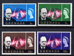 GRENADA - 1966 CHURCHILL COMMEMORATION SET (4V) FINE MNH ** SG 225-228 - Grenada (...-1974)