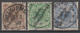 SÜDWESTAFRIKA - 1897 -  YVERT N° 1/2+4 OBLITERES - COTE 2020 = 27 EUR - Africa Tedesca Del Sud-Ovest
