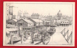 CANADA   BC VICTORIA   FISHERMAN'S WHARF      FISHING BOATS ART BY EDWARD  GOODALL  - Victoria