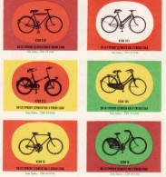 Czechoslovakia - Czechia 6 Matchbox Labels, ESKA CHEB - Bicycle Manufacturing, Bike - Boites D'allumettes - Etiquettes