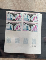 Bloc De 4 Non Dentelé Coin Daté 1972 Luxe** Petite Rousseur - Verano 1912: Estocolmo