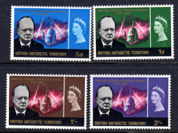 BRITISH ANTARCTIC TERRITORY - 1966 CHURCHILL COMMEMORATION SET (4V) FINE MNH ** SG 16-19 - Neufs