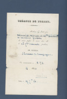 GEORGES SAND - DE SA MAIN  :  INVITATION POUR LE THÉATRE DE  NOHANT -1860- - Ecrivains