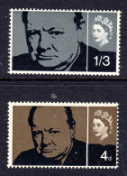 GREAT BRITAIN GB - 1966 CHURCHILL COMMEMORATION SET (2V) FINE MNH ** SG 661-662 - Unused Stamps