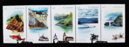 Canada 1993  USED  Sc1489a   Strip Of 5 X 43c  Heritage Rivers - 3 - Gebraucht