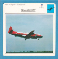 DeAgostini Educational Sheet "Warplanes" / Vickers VISCOUNT (Great Britain) - Aviazione