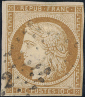 Yvert 1 10c Bistre Oblitéré - 1849-1850 Cérès